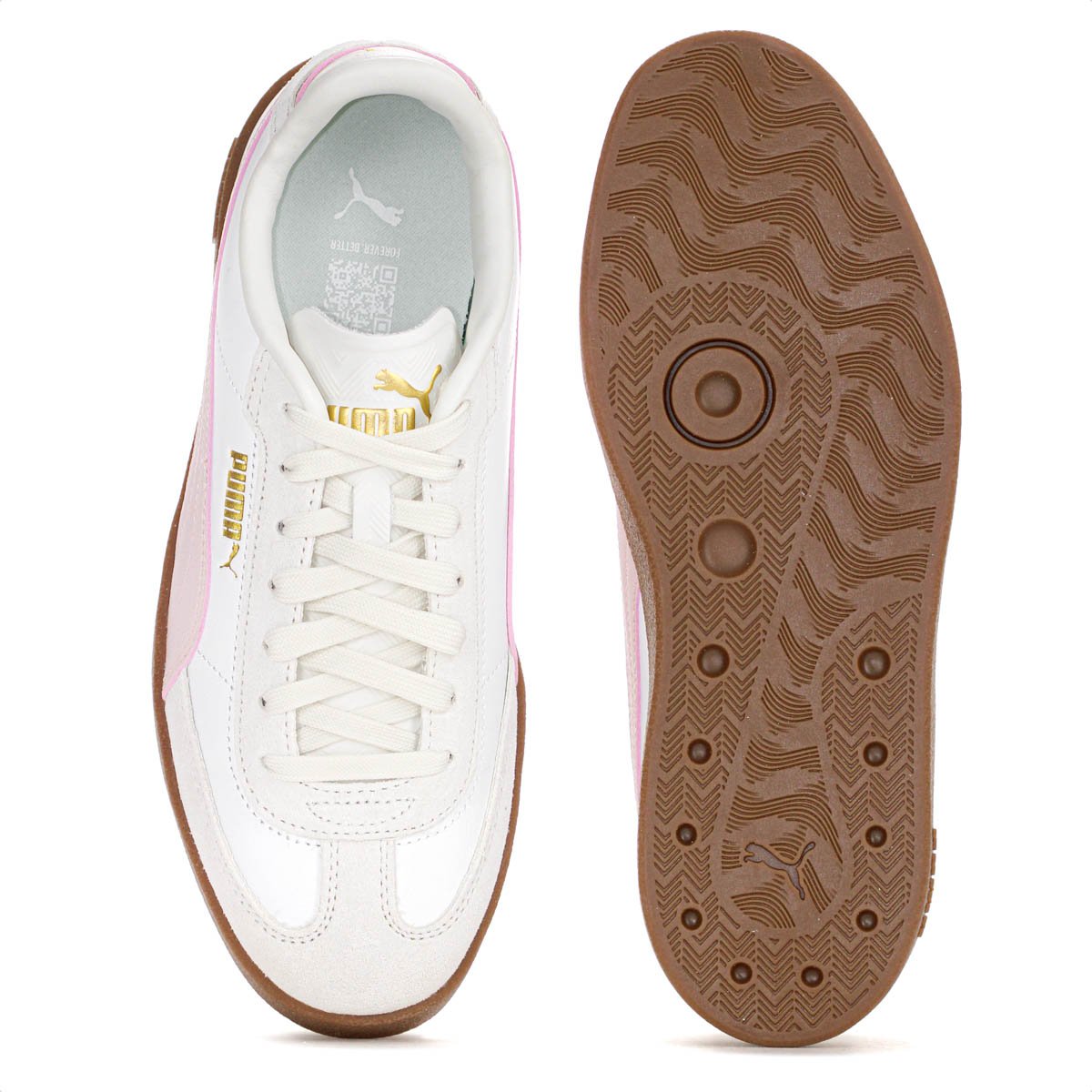 Tenis Puma Club II Era Branco Rosa e Off White - Feminino Branco 4