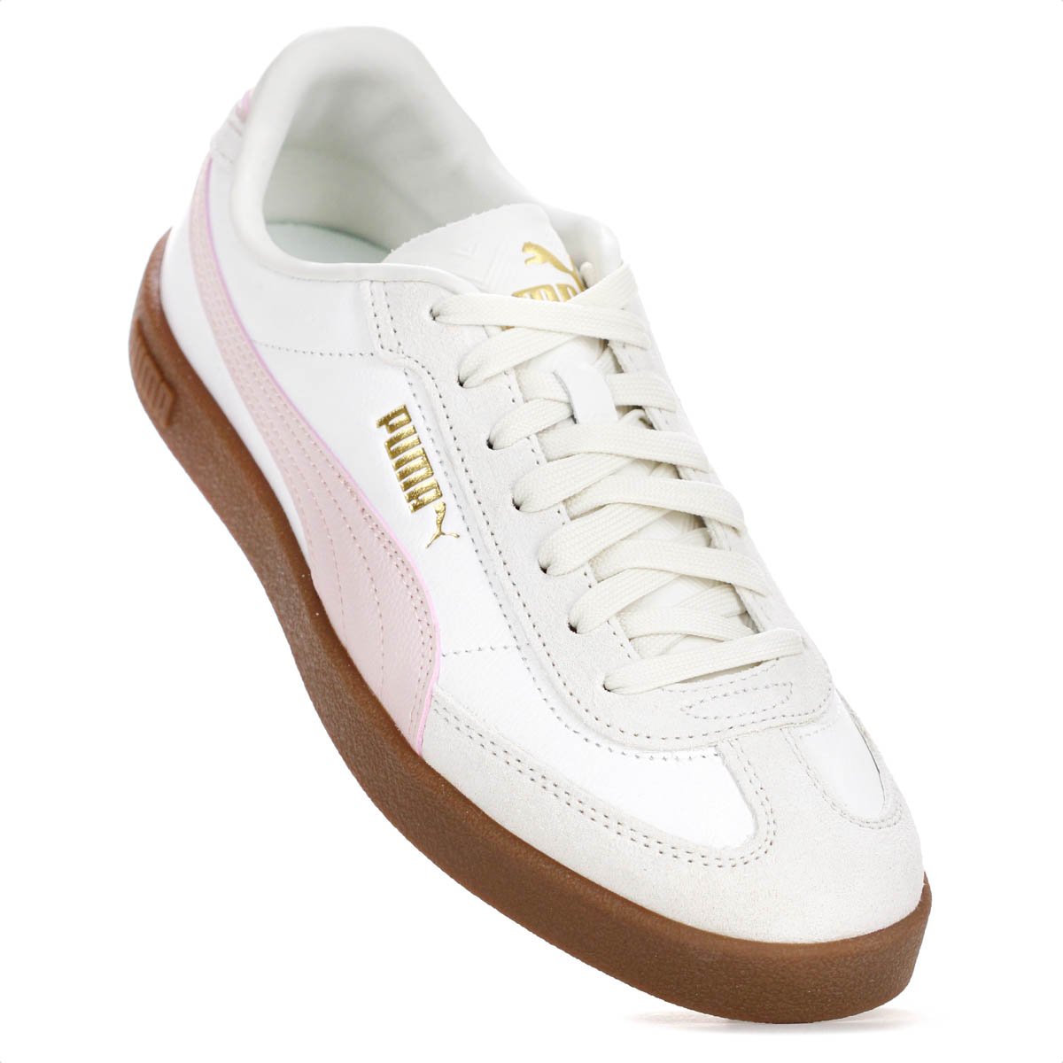 Tenis Puma Club II Era Branco Rosa e Off White - Feminino Branco 5