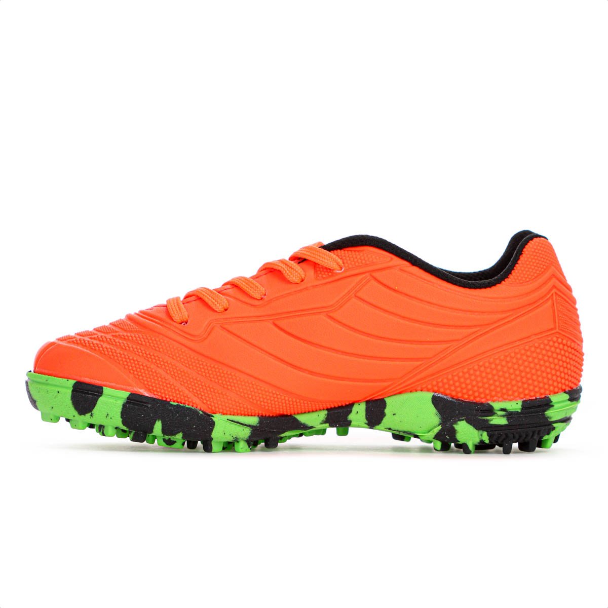 Chuteira Penalty Society Matis Kids XXI Laranja e Verde - Infantil Laranja 2