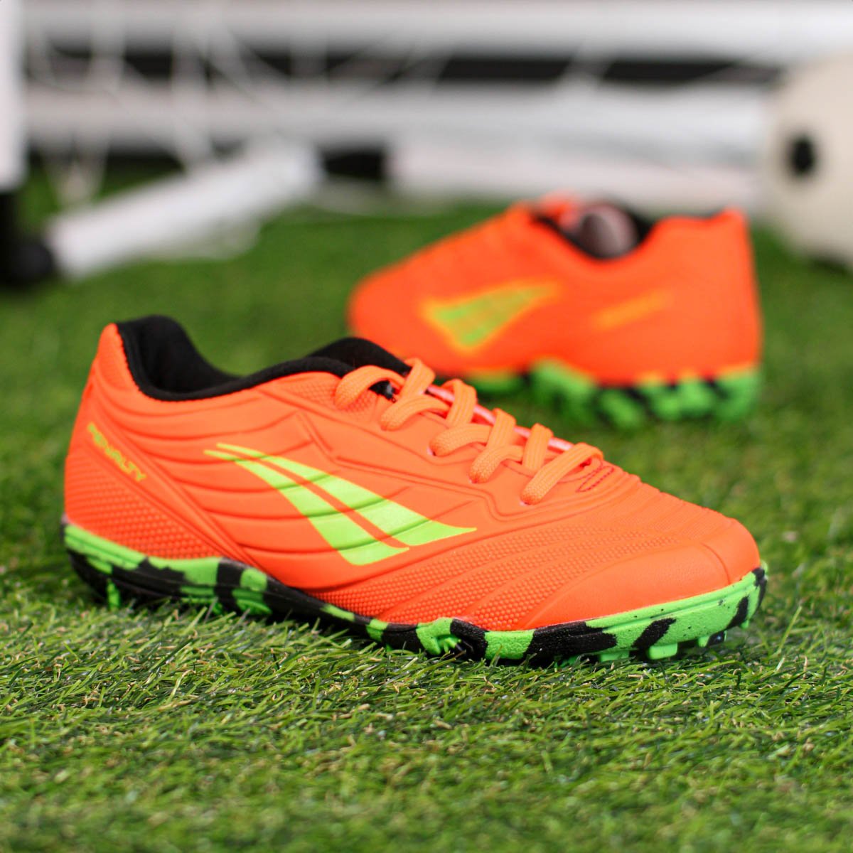 Chuteira Penalty Society Matis Kids XXI Laranja e Verde - Infantil Laranja 8