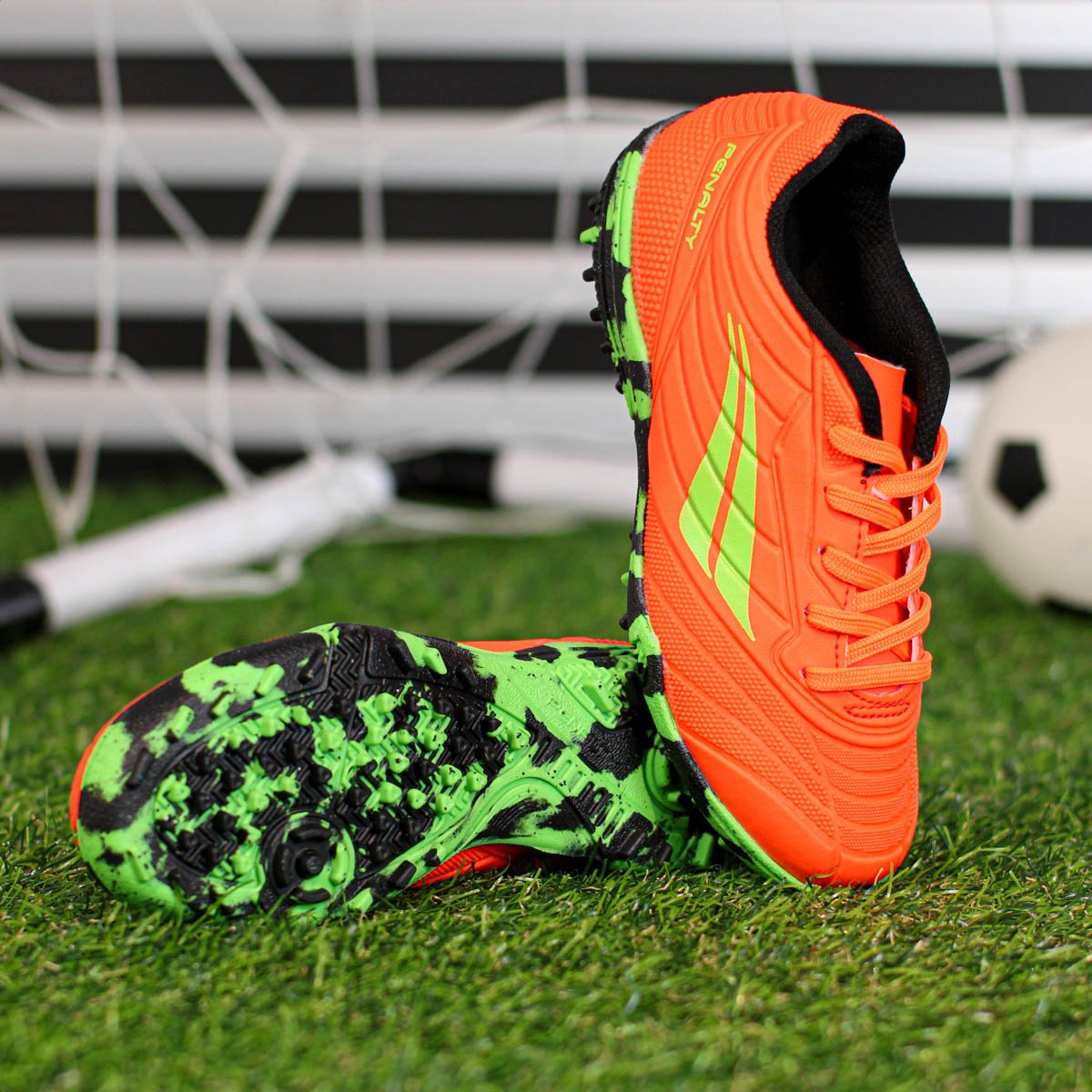 Chuteira Penalty Society Matis Kids XXI Laranja e Verde - Infantil Laranja 9