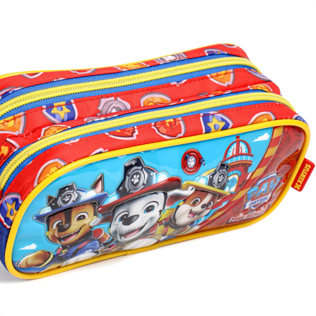 Estojo Duplo Xeryus Patrulha Canina 15296 Vermelho e Azul - Infantil Vermelho 3