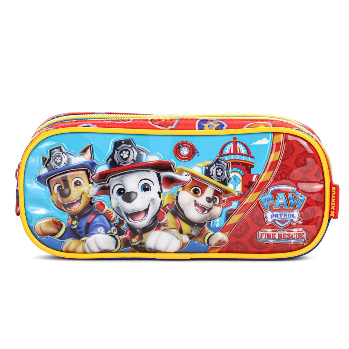 Estojo Duplo Xeryus Patrulha Canina 15296 Vermelho e Azul - Infantil Vermelho 6