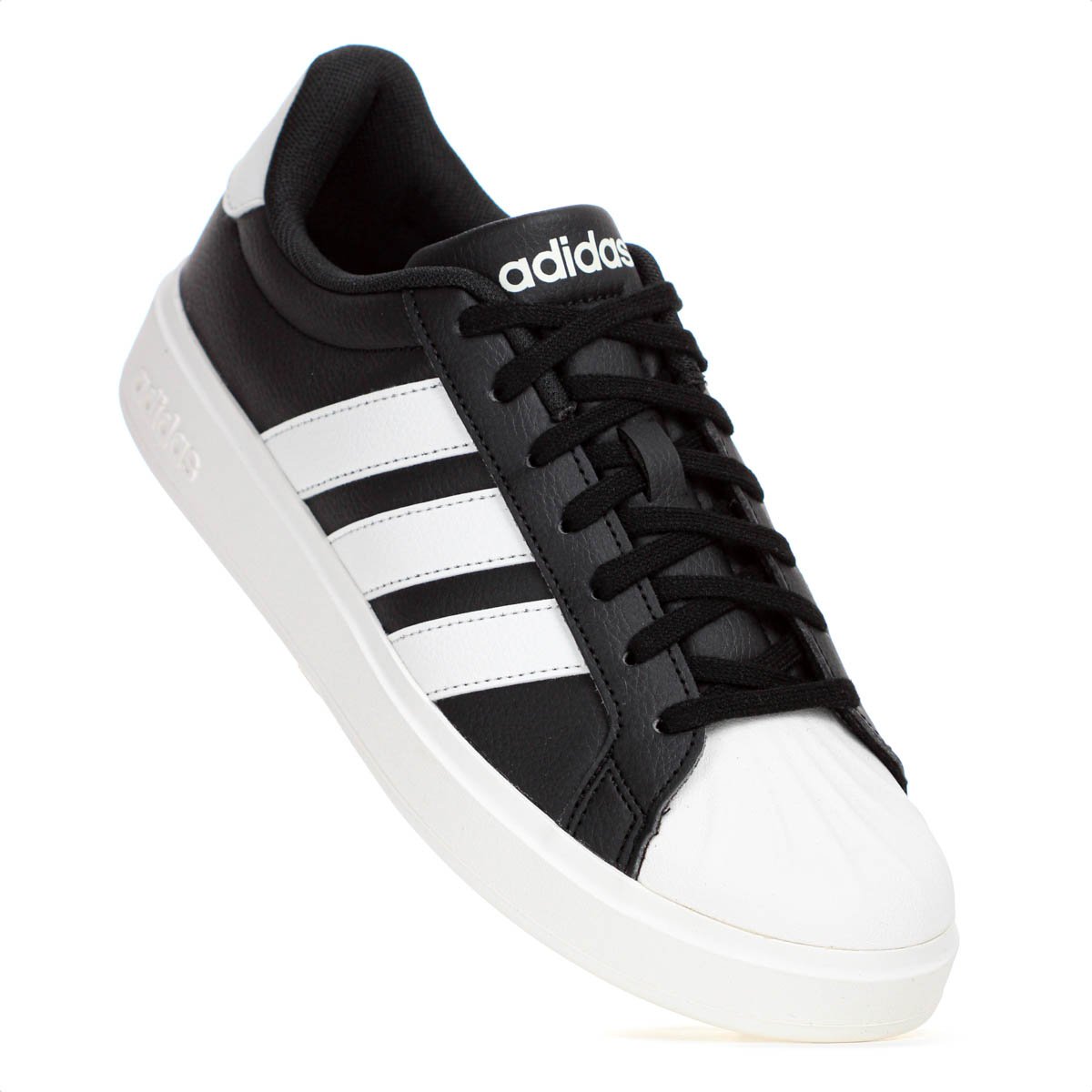 Tenis Adidas Streettalk Preto e Branco - Feminino Preto 5