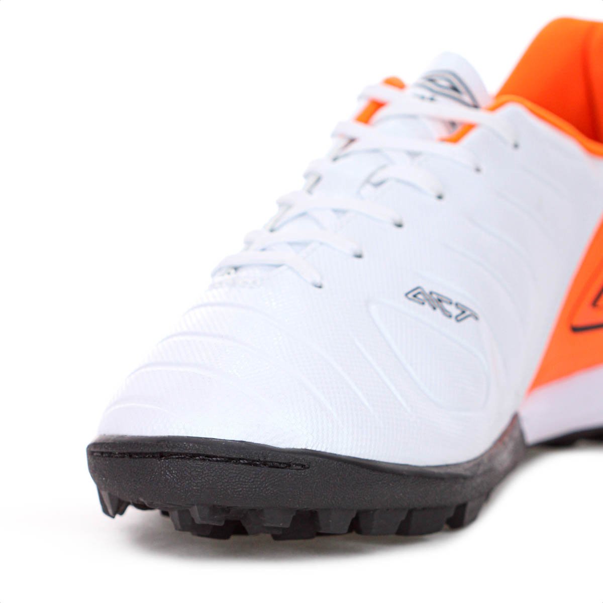 Chuteira Umbro Society Fifty Vi Branco Laranja Fluor e Preto - Masculino Branco 5