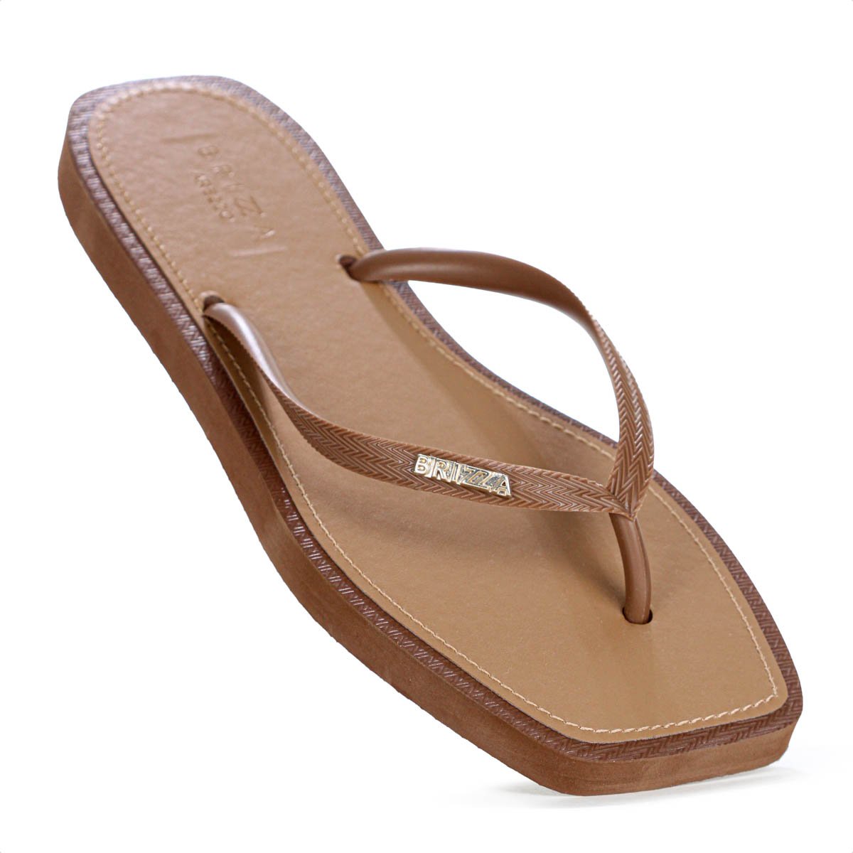 Chinelo Brizza Arezzo Bico Quadrado Marrom Cacau - Feminino Marrom 7