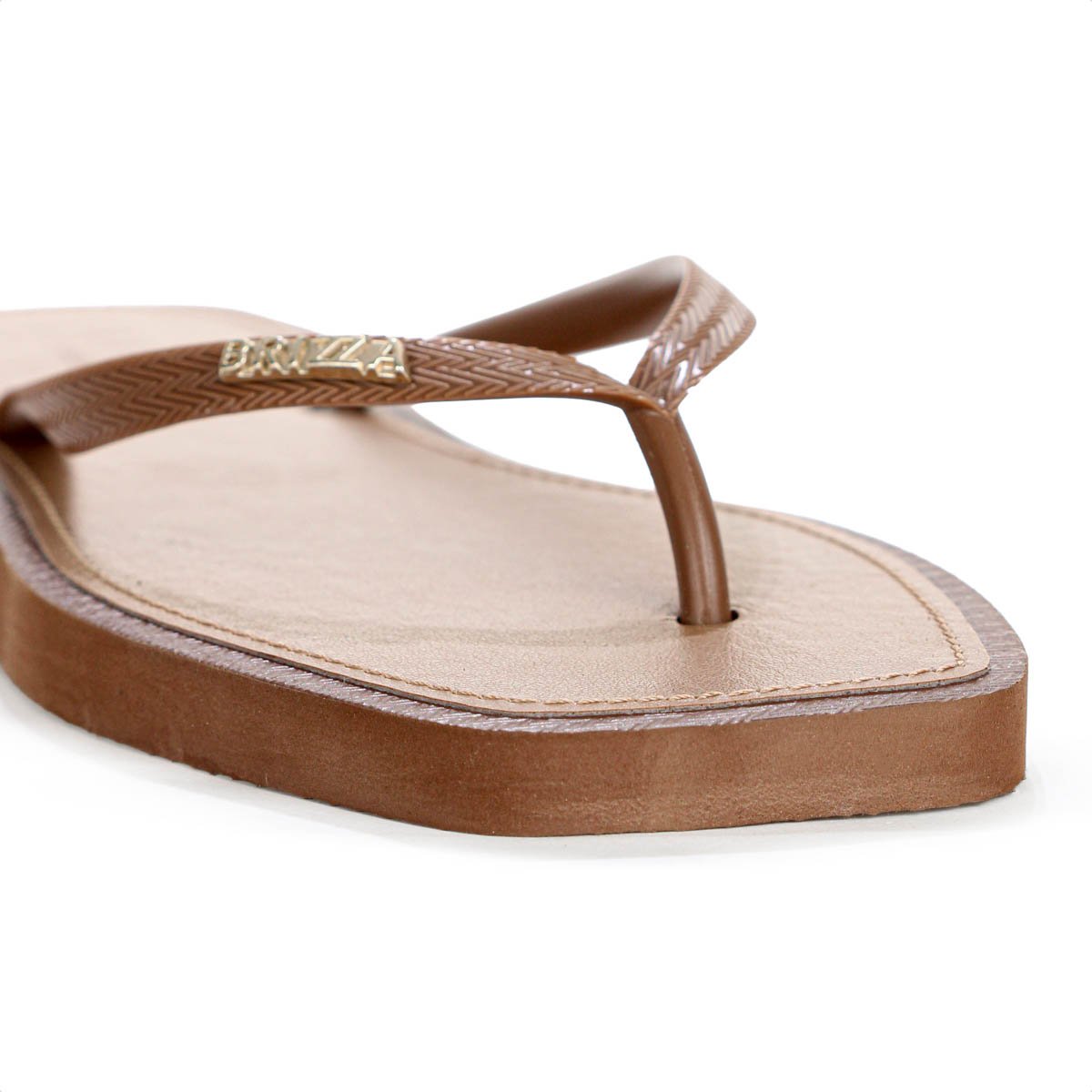 Chinelo Brizza Arezzo Bico Quadrado Marrom Cacau - Feminino Marrom 8