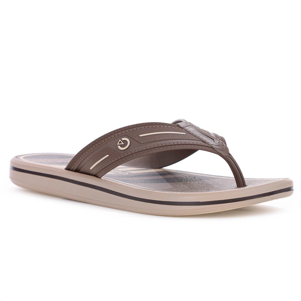 Chinelo Cartago Palermo II Marrom e Bege - Masculino Marrom 3