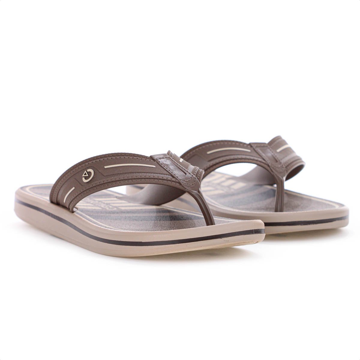 Chinelo Cartago Palermo II Marrom e Bege - Masculino Marrom 2