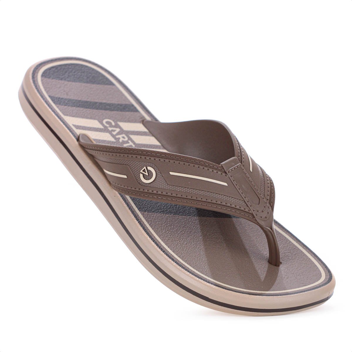 Chinelo Cartago Palermo II Marrom e Bege - Masculino Marrom 9