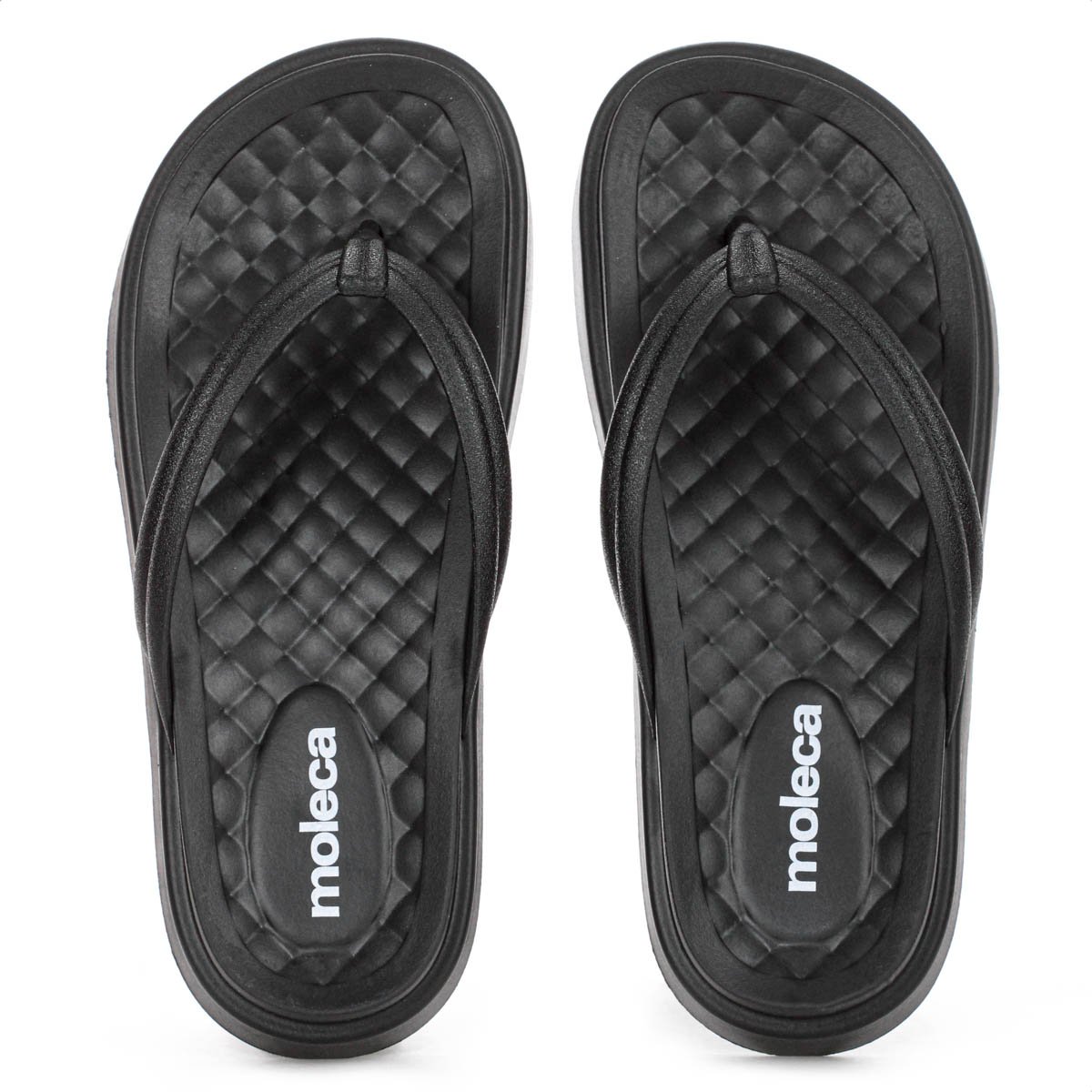 Chinelo Moleca Tira Pronta Pvc Sola Alta Preto - Feminino Preto 2