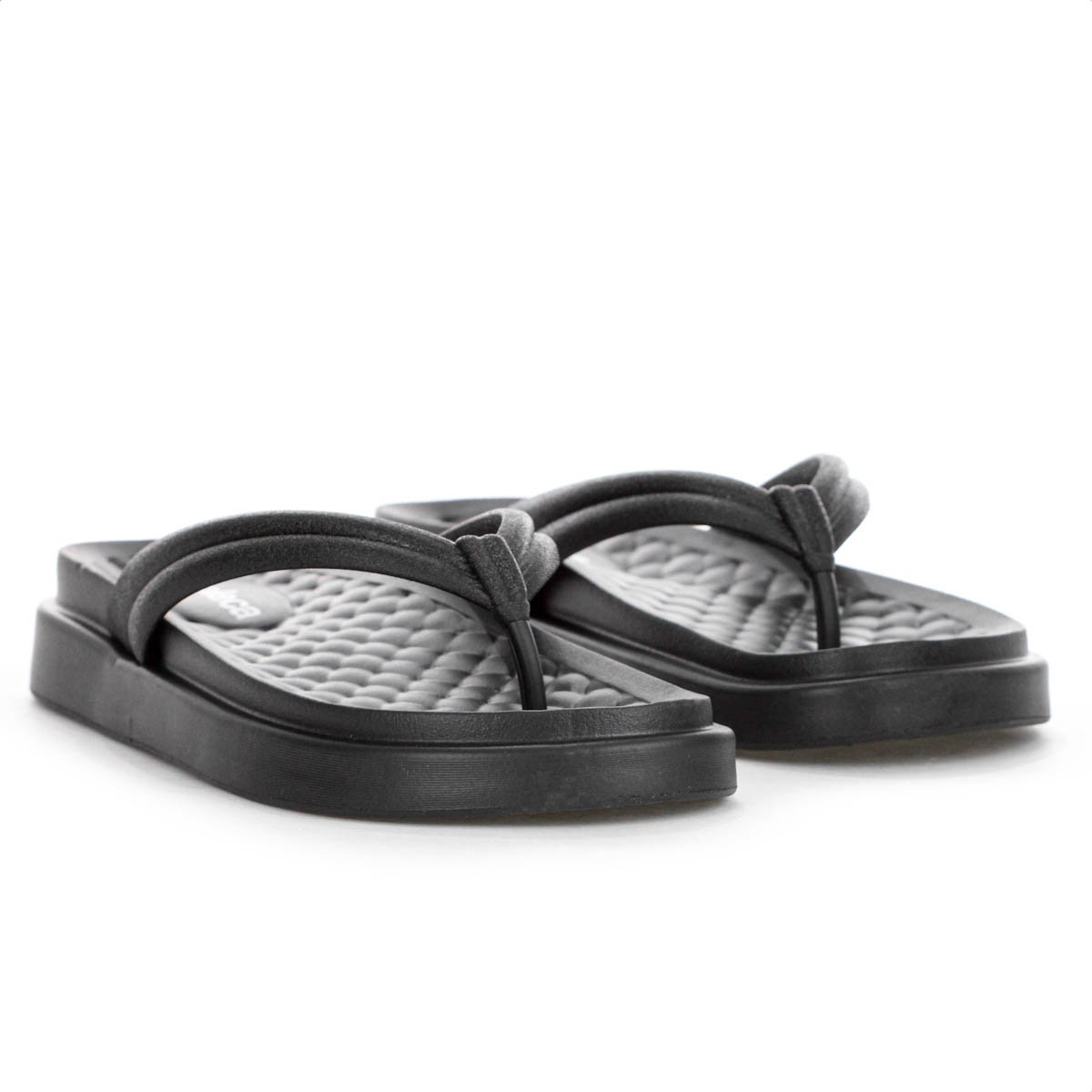 Chinelo Moleca Tira Pronta Pvc Sola Alta Preto - Feminino Preto 3
