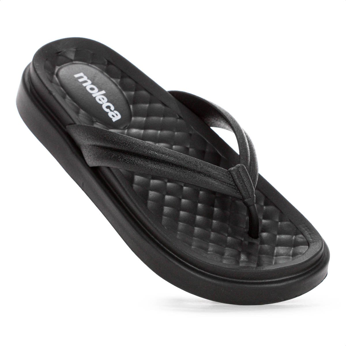 Chinelo Moleca Tira Pronta Pvc Sola Alta Preto - Feminino Preto 6