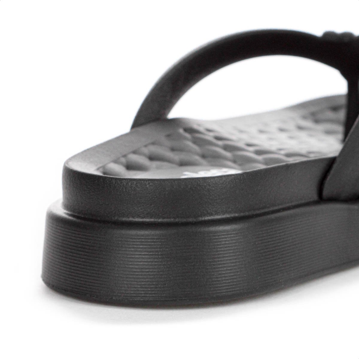 Chinelo Moleca Tira Pronta Pvc Sola Alta Preto - Feminino Preto 8