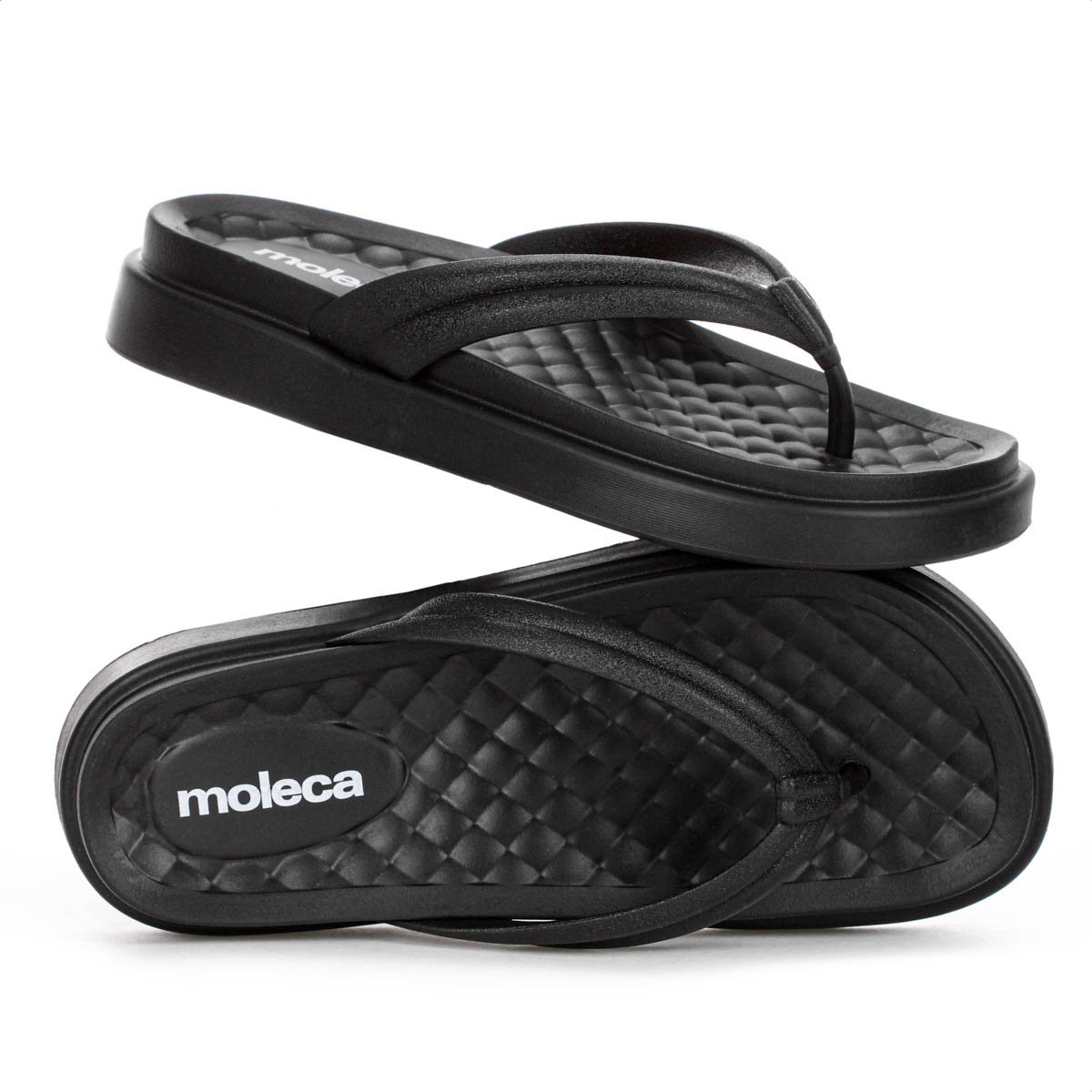 Chinelo Moleca Tira Pronta Pvc Sola Alta Preto - Feminino Preto 9