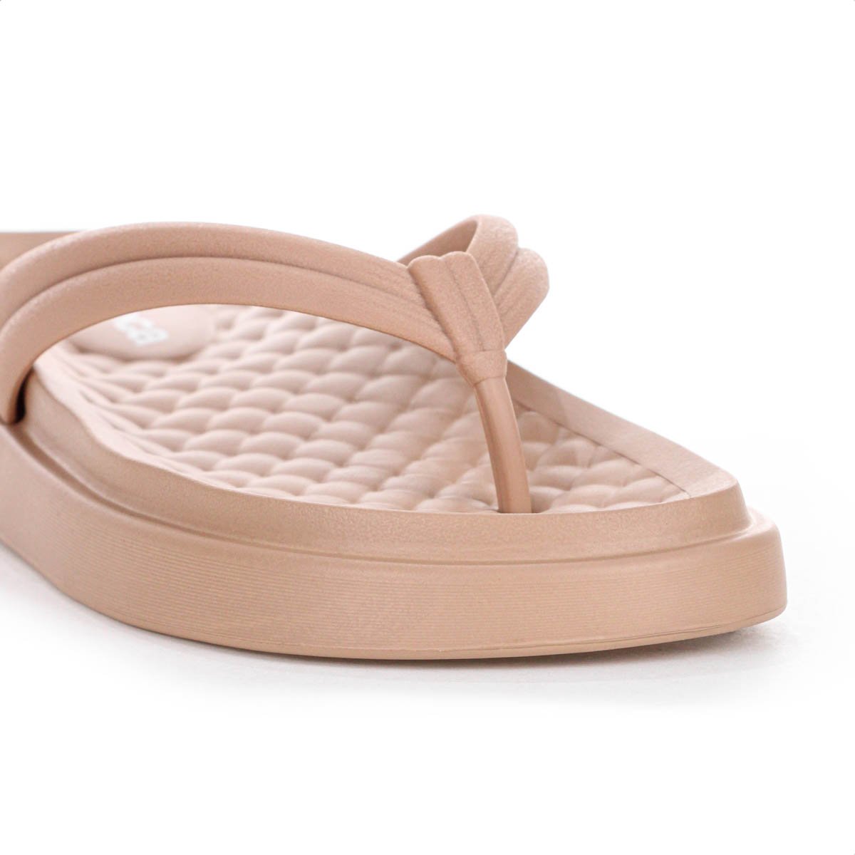 Chinelo Moleca Tira Pronta Pvc Sola Alta Nude - Feminino Bege 7