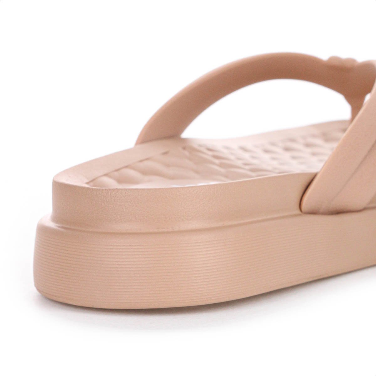 Chinelo Moleca Tira Pronta Pvc Sola Alta Nude - Feminino Bege 8
