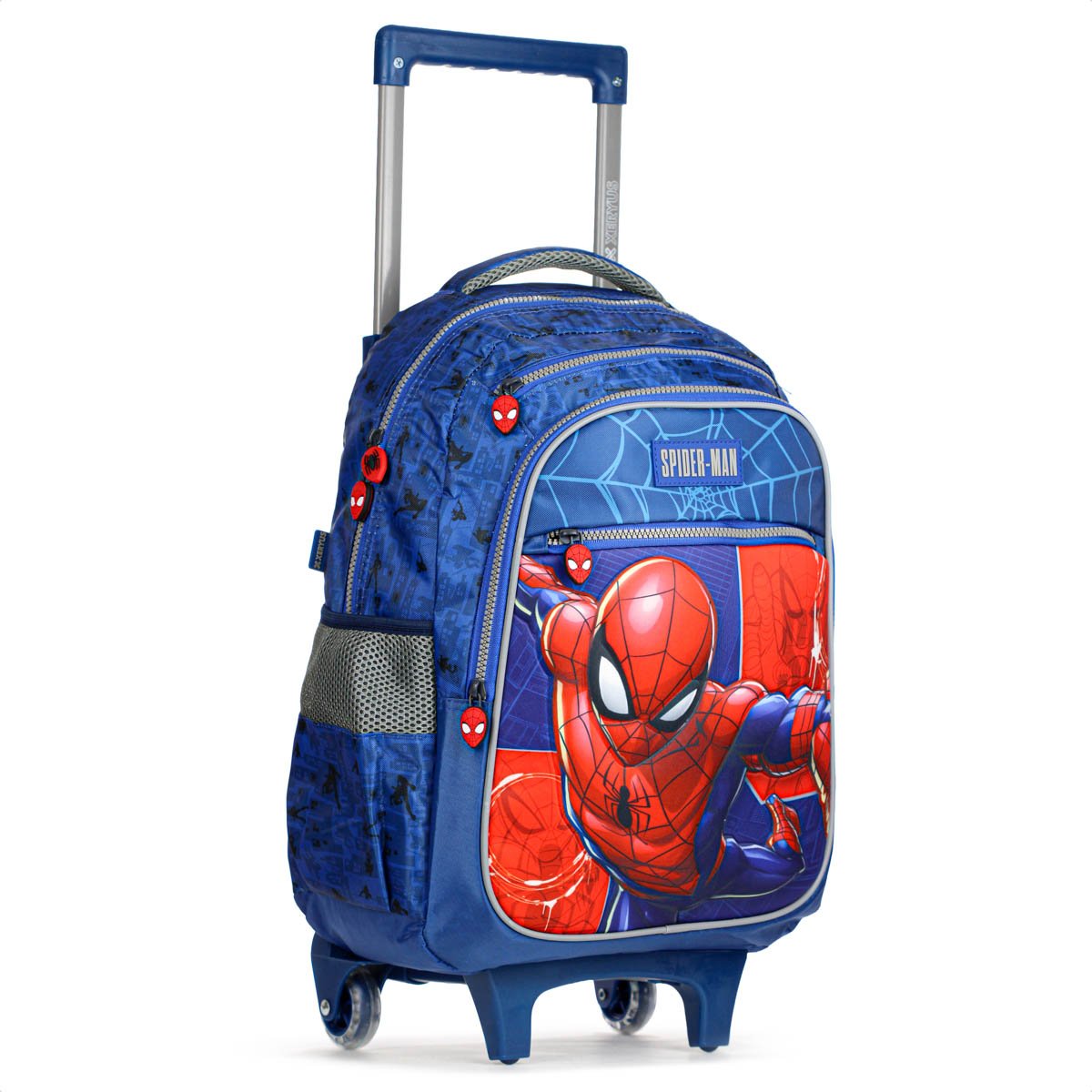 Mochila Com Rodas Escolar Xeryus 17 Spider Man 14950 Azul e Vermelho - Infantil Azul 2