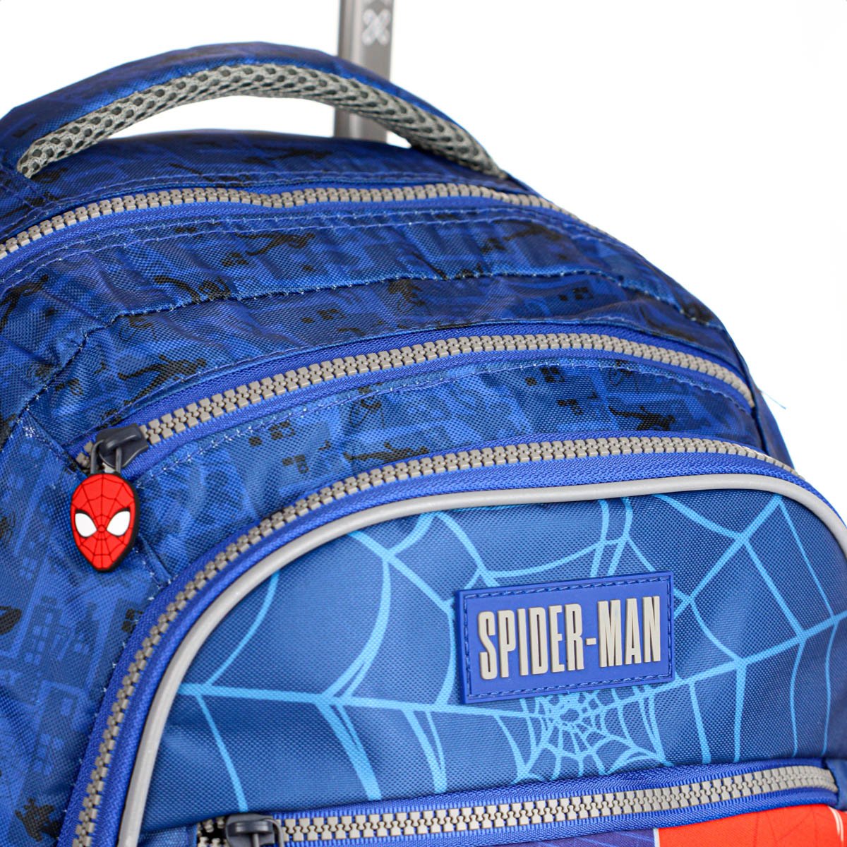 Mochila Com Rodas Escolar Xeryus 17 Spider Man 14950 Azul e Vermelho - Infantil Azul 8