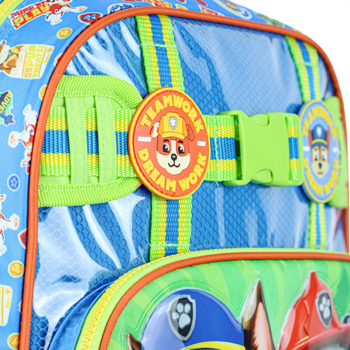 Mochila Com Rodas Escolar Xeryus Patrulha Canina 15310 Azul e Verde - Infantil Verde 9