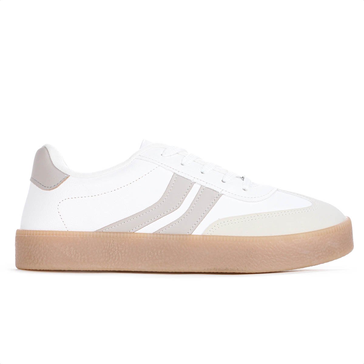 Tenis Vizzano Napa Floather Branco e Cinza - Feminino
