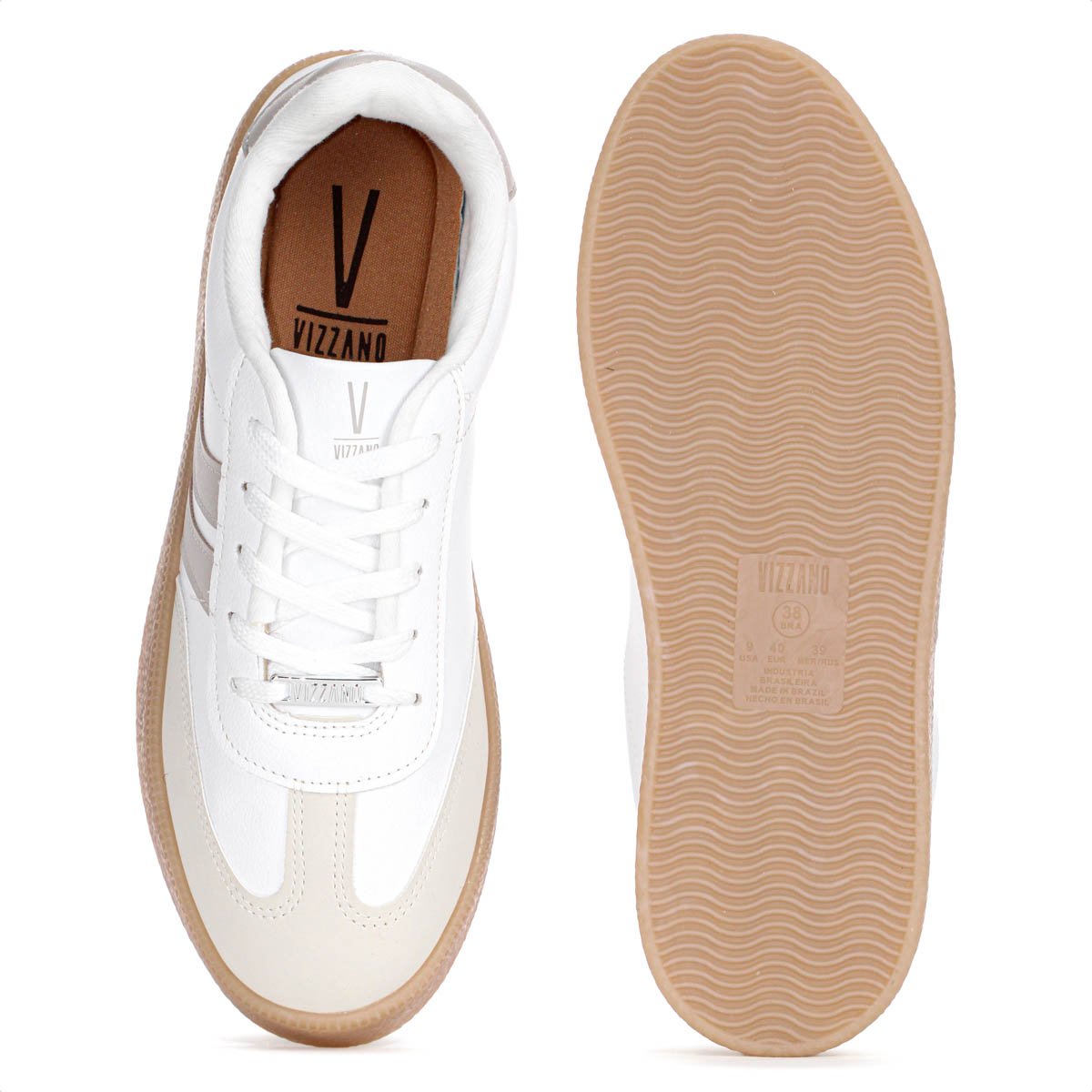 Tenis Vizzano Napa Floather Branco e Cinza - Feminino Branco 4