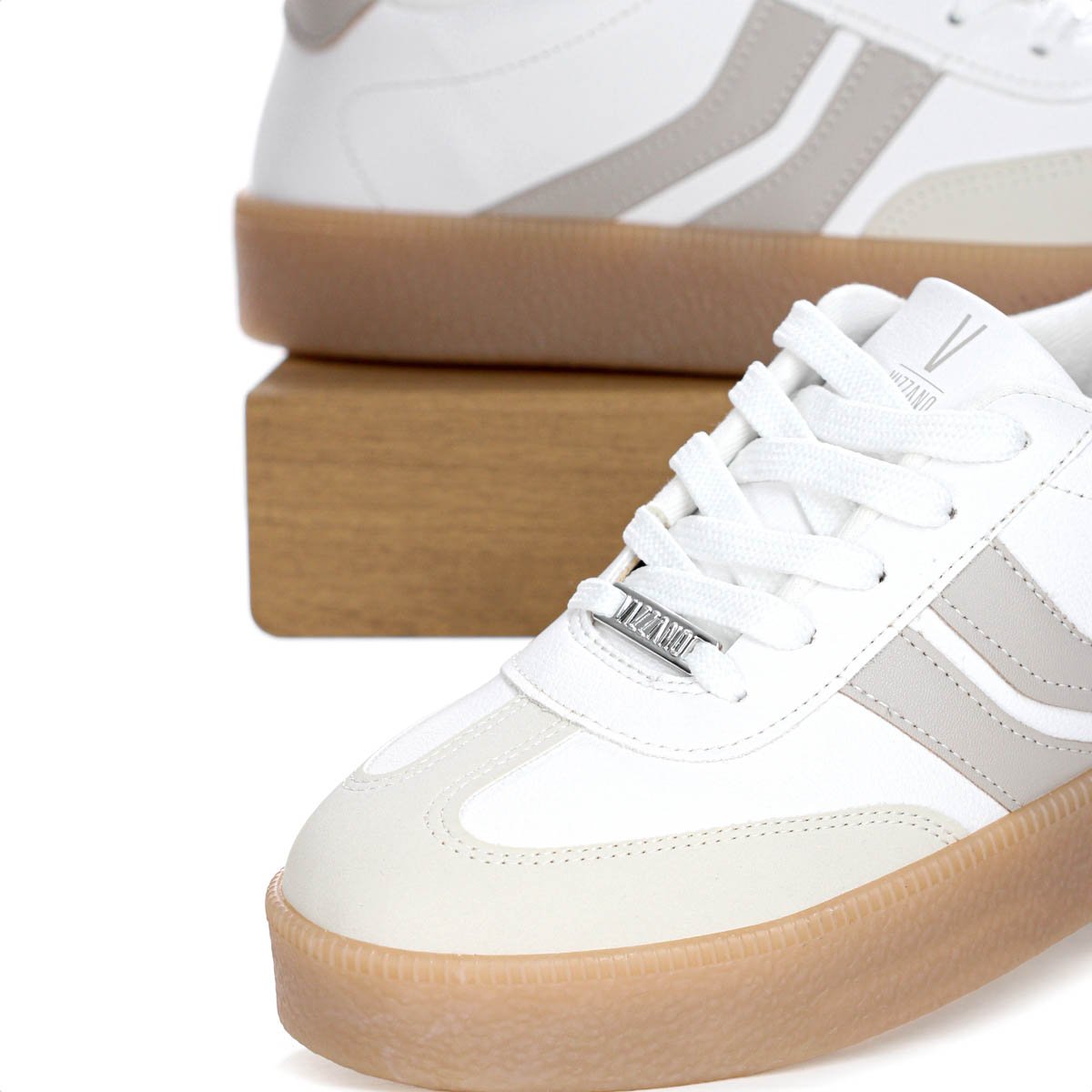 Tenis Vizzano Napa Floather Branco e Cinza - Feminino Branco 9