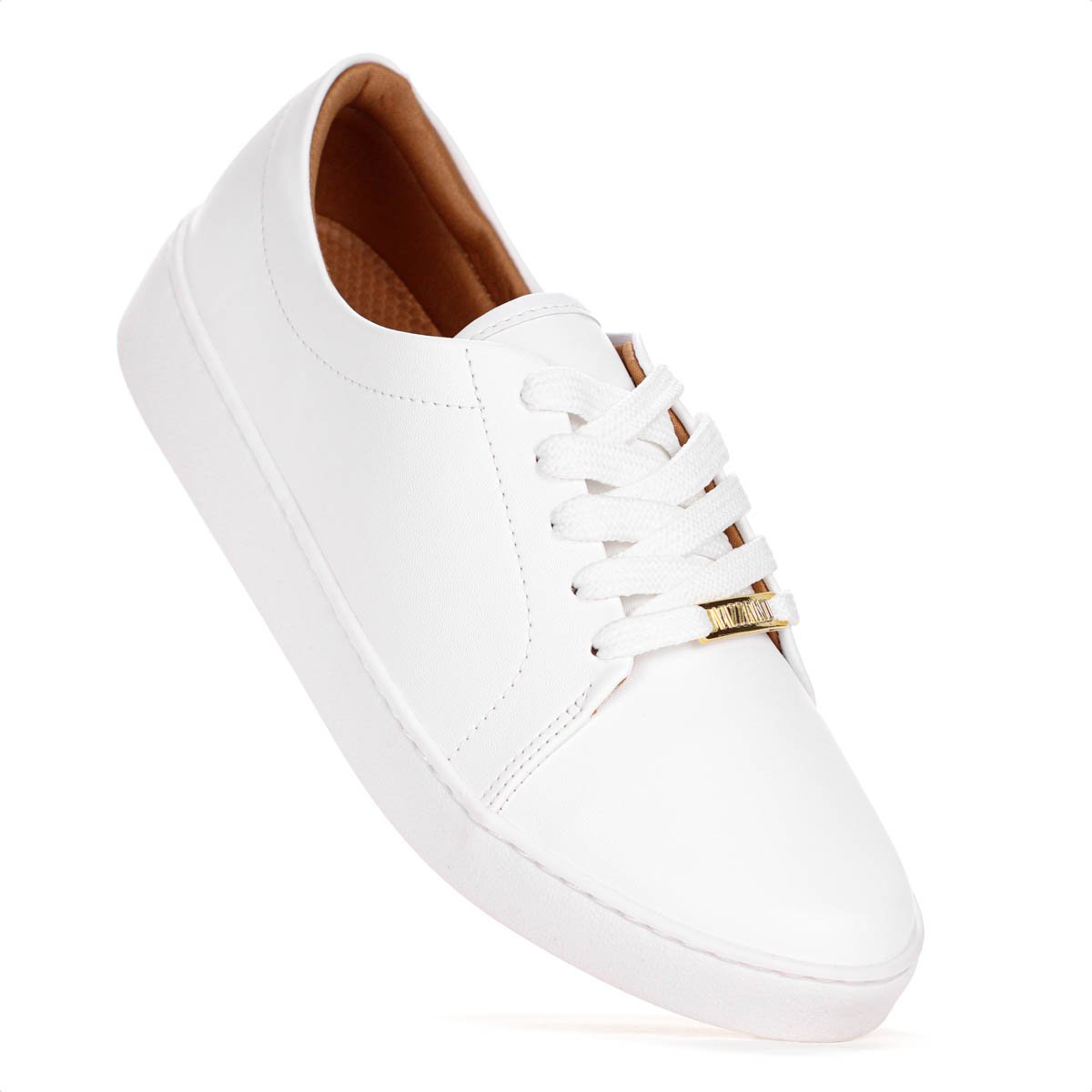 Tenis Vizzano Casual Liso Branco - Feminino Branco 5