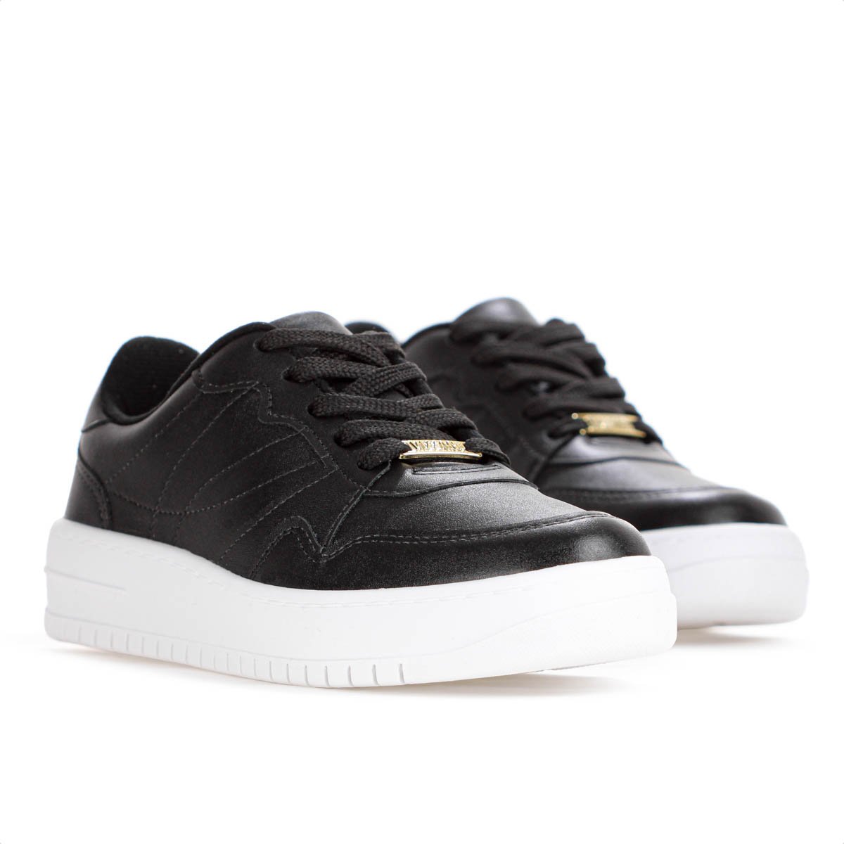 Tenis Vizzano Flatform Preto e Branco - Feminino Preto 3