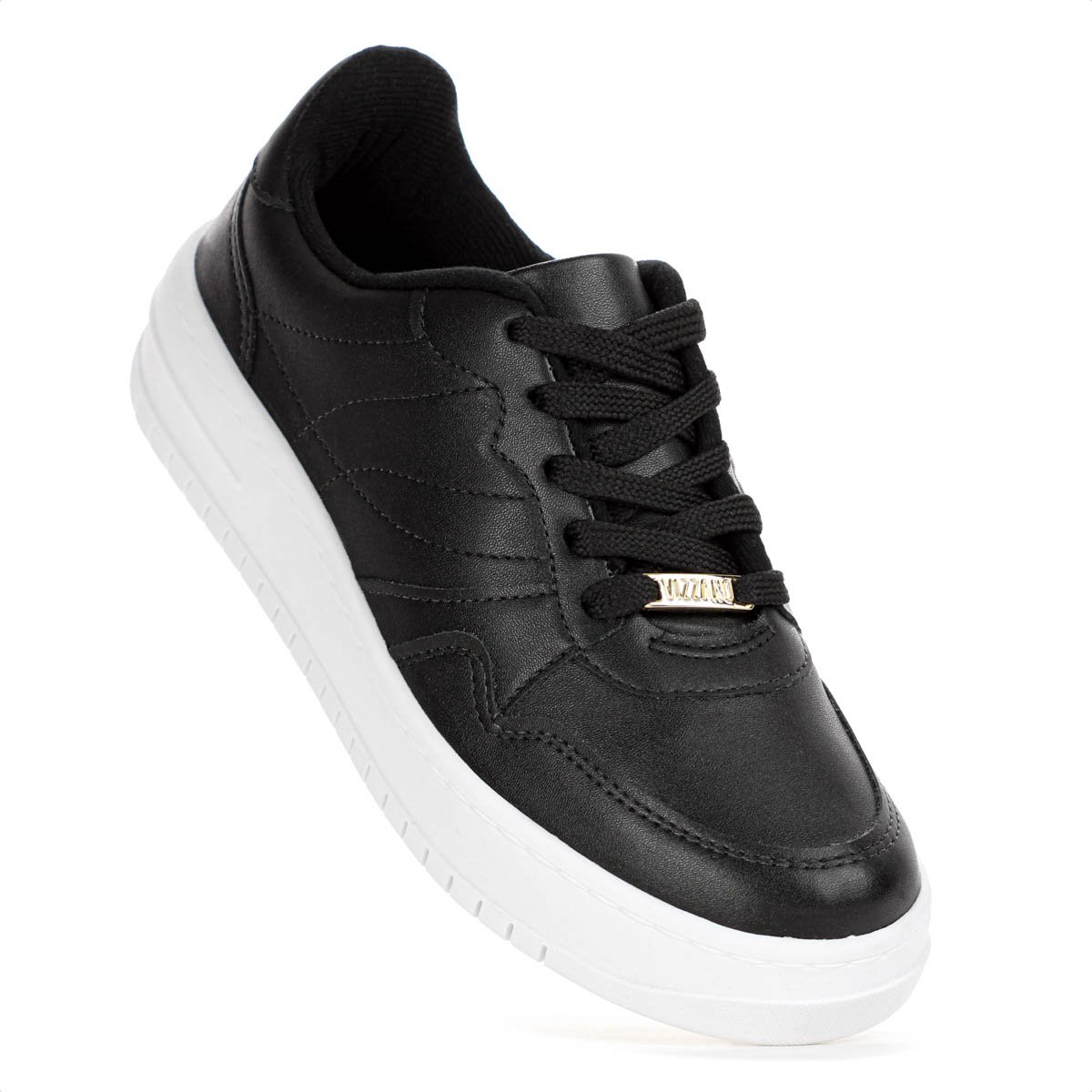 Tenis Vizzano Flatform Preto e Branco - Feminino Preto 5