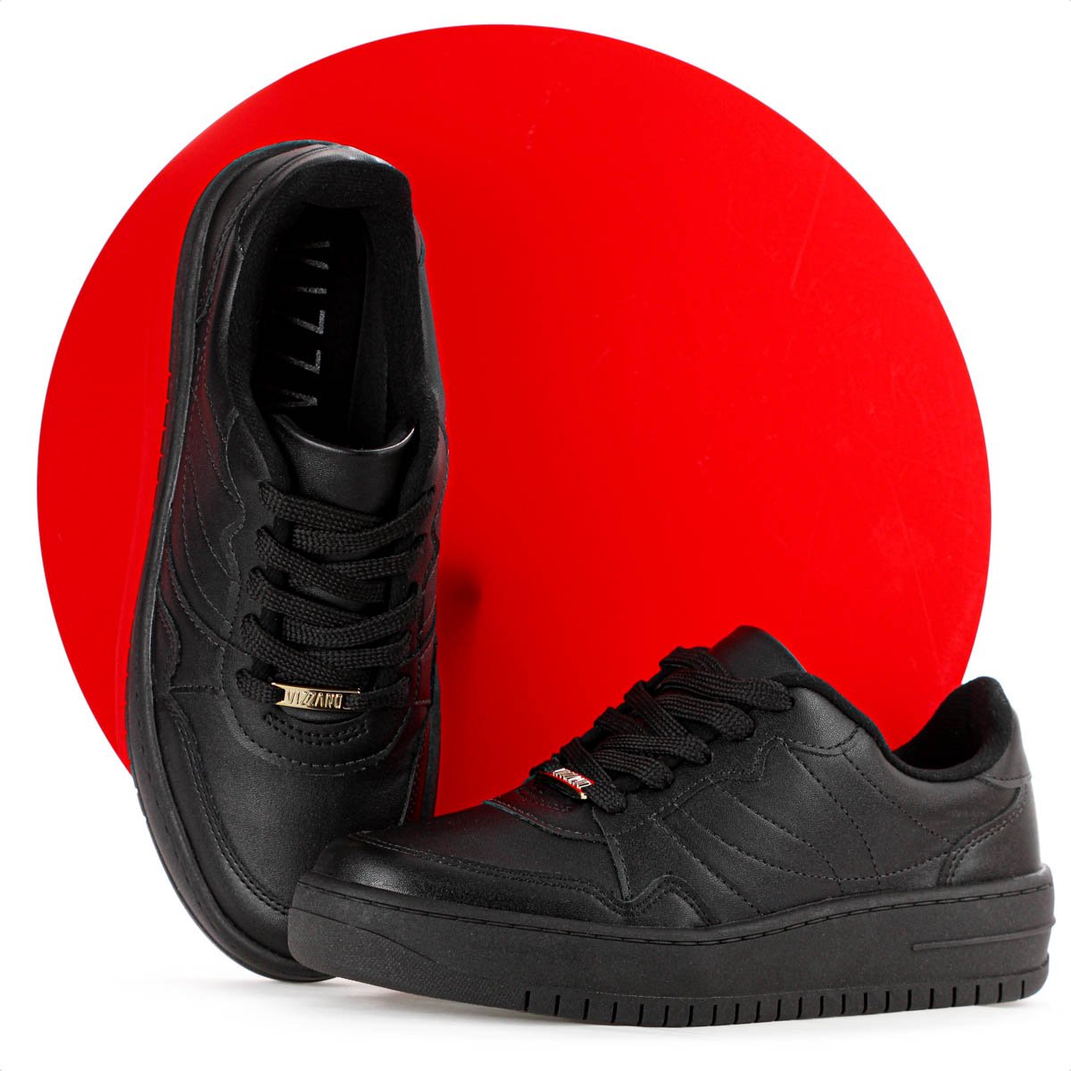 Tenis Vizzano Flatform All Black - Feminino Preto 8