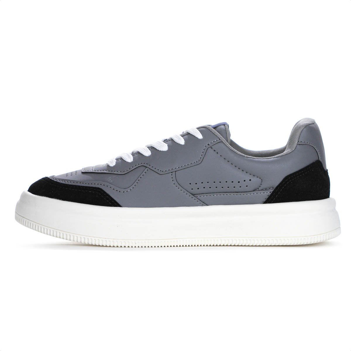 Tenis Reserva Troy Camurca Cinza e Preto - Masculino Cinza 2