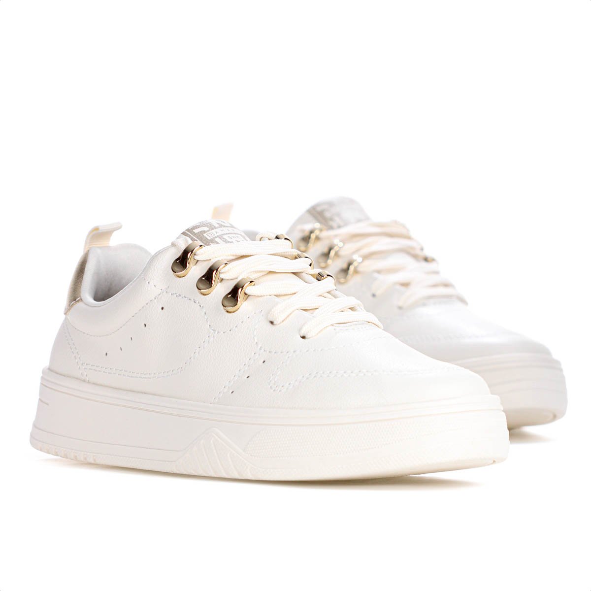 Tenis Ramarim Cacharel Off White e Dourado - Feminino Off White 3