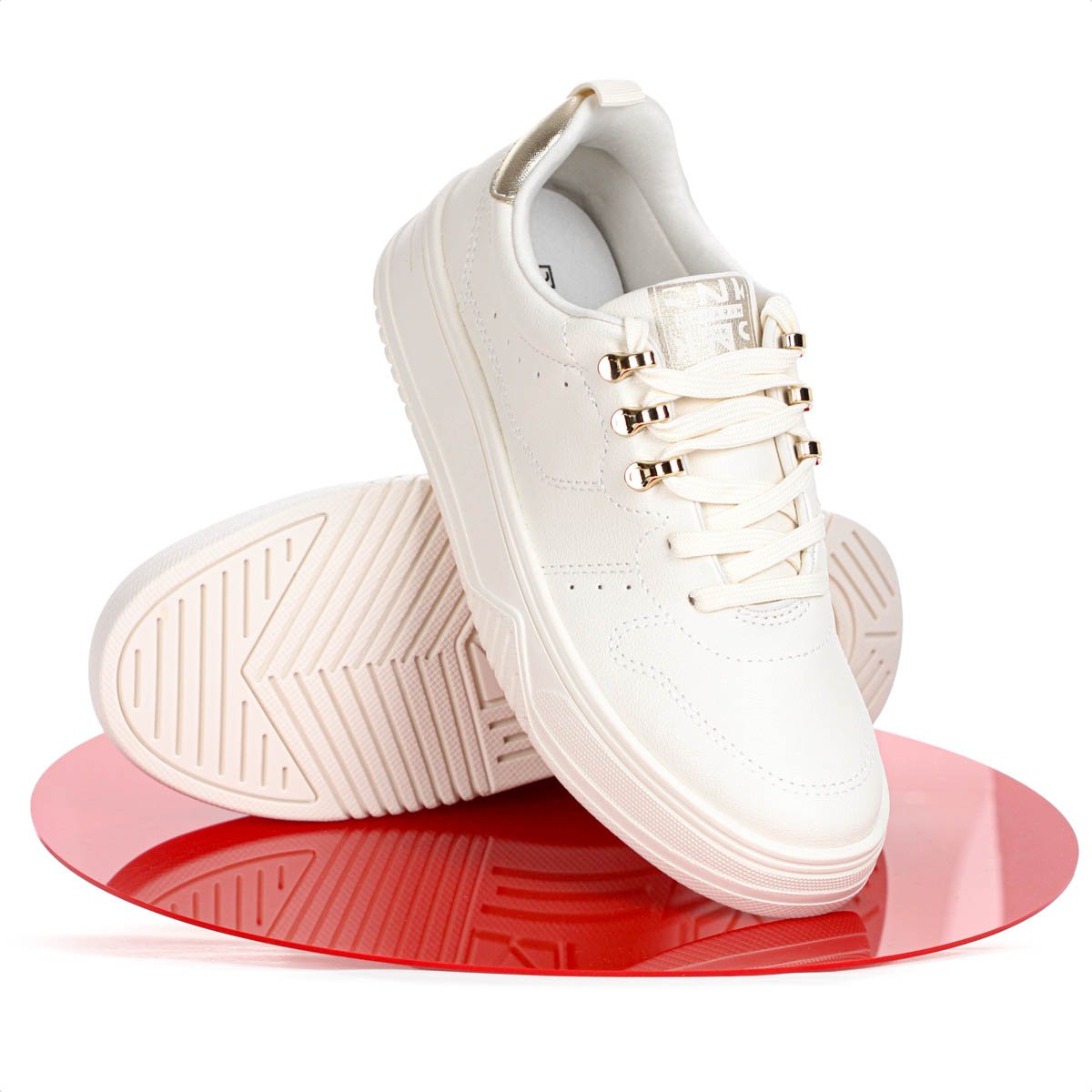 Tenis Ramarim Cacharel Off White e Dourado - Feminino Off White 9