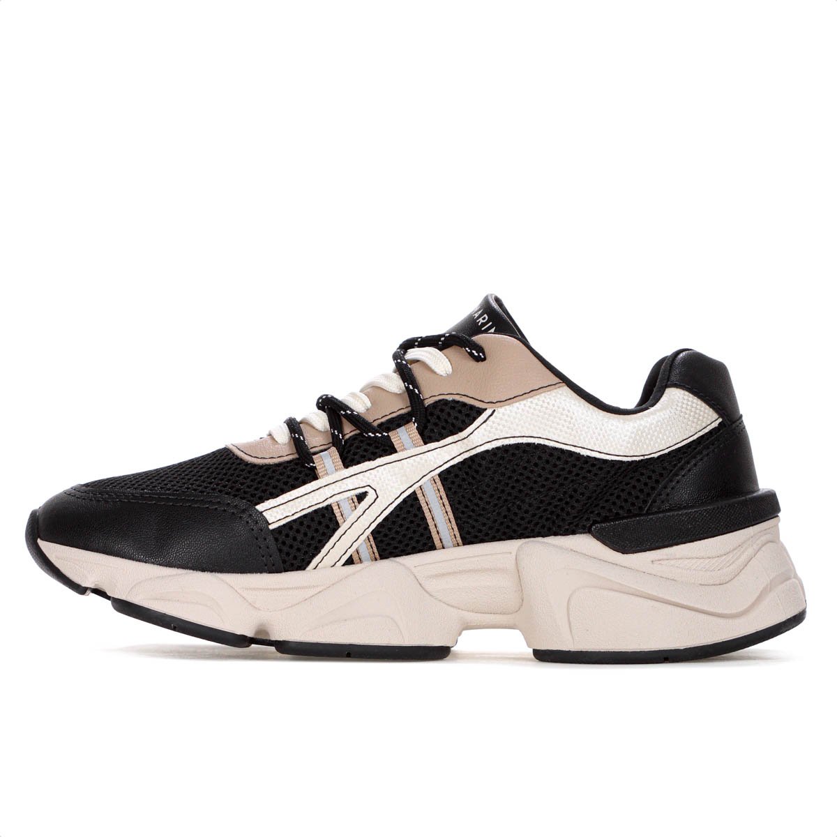 Tenis Ramarim Mocca Preto e Bege - Feminino Preto 2