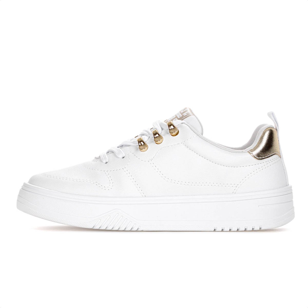Tenis Ramarim Cacharel Branco e Dourado - Feminino Branco 2