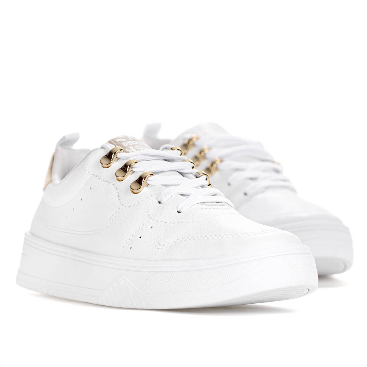 Tenis Ramarim Cacharel Branco e Dourado - Feminino Branco 3