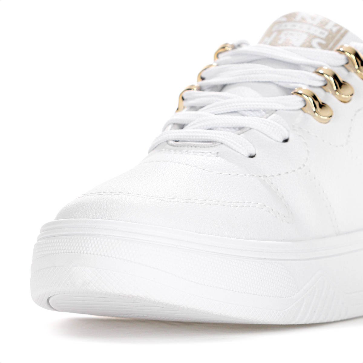Tenis Ramarim Cacharel Branco e Dourado - Feminino Branco 6