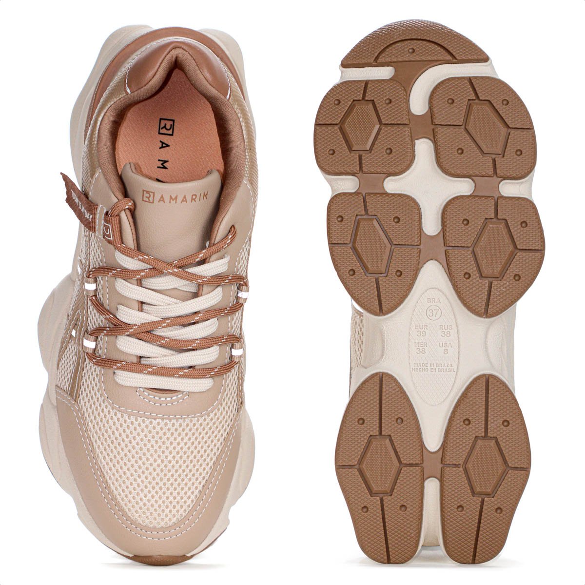 Tenis Ramarim Mocca Bege - Feminino Bege 4