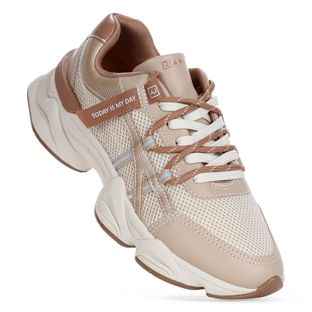 Tenis Ramarim Mocca Bege - Feminino Bege 5