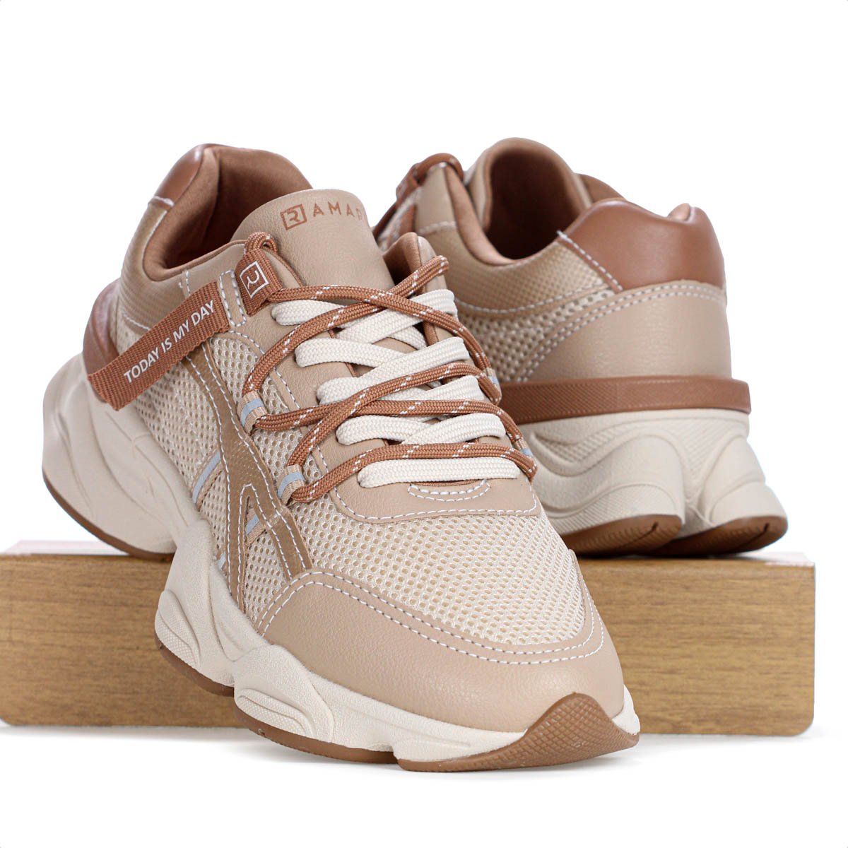 Tenis Ramarim Mocca Bege - Feminino Bege 9