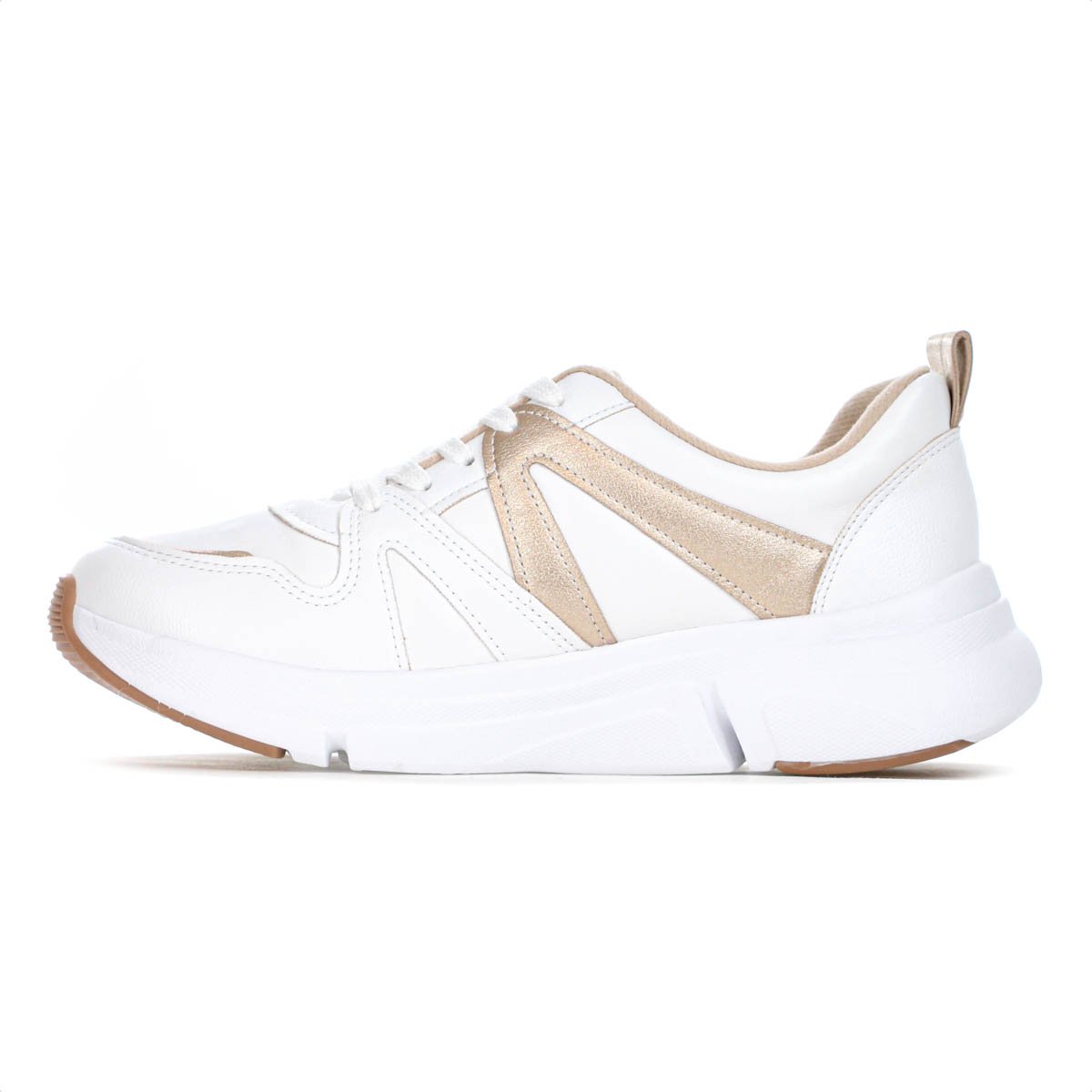 Tenis Modare Napa Suprema Branco e Dourado - Feminino Branco 2