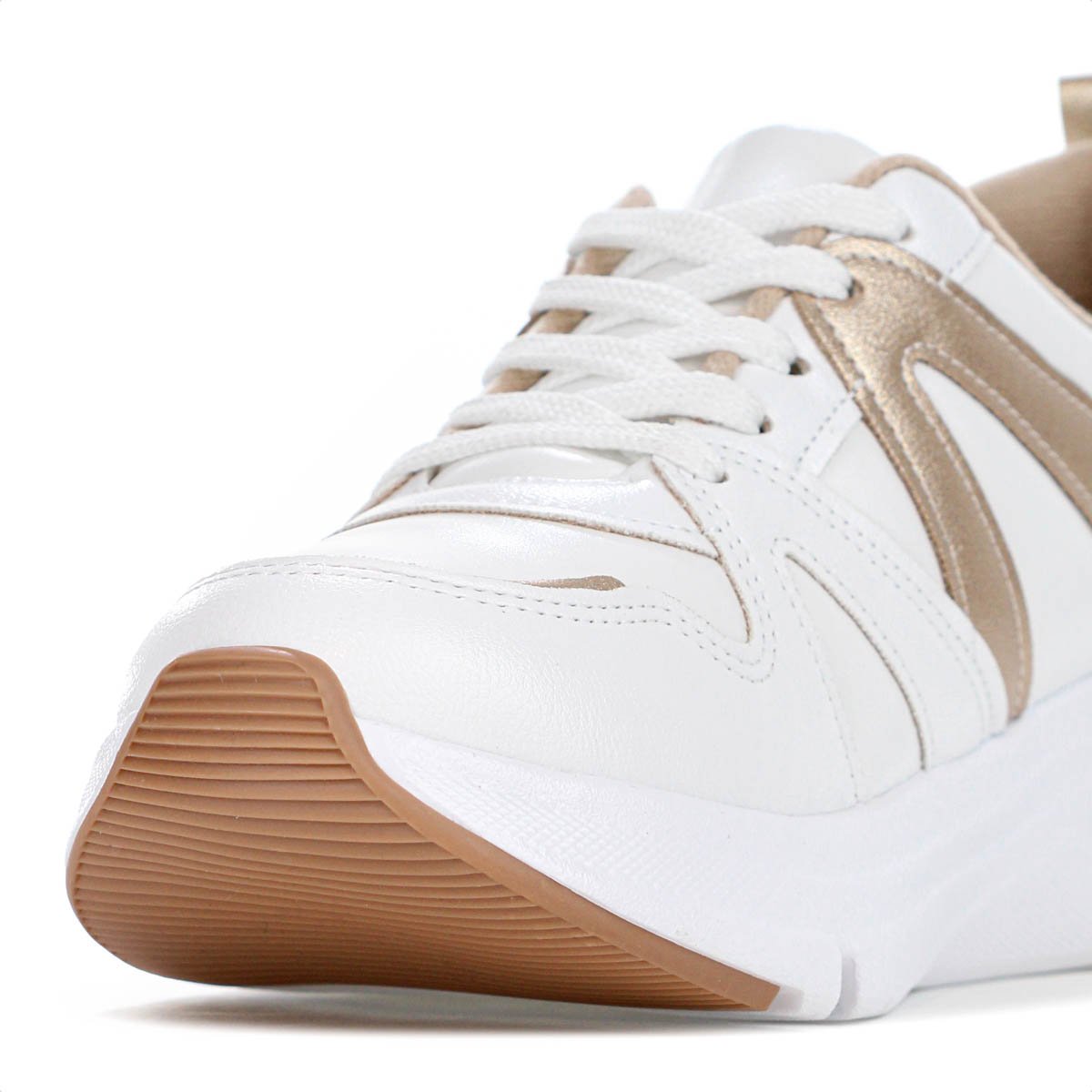 Tenis Modare Napa Suprema Branco e Dourado - Feminino Branco 4