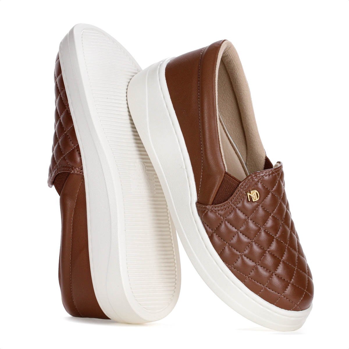 Tenis Modare Slip On Matelasse Marrom - Feminino Marrom 9