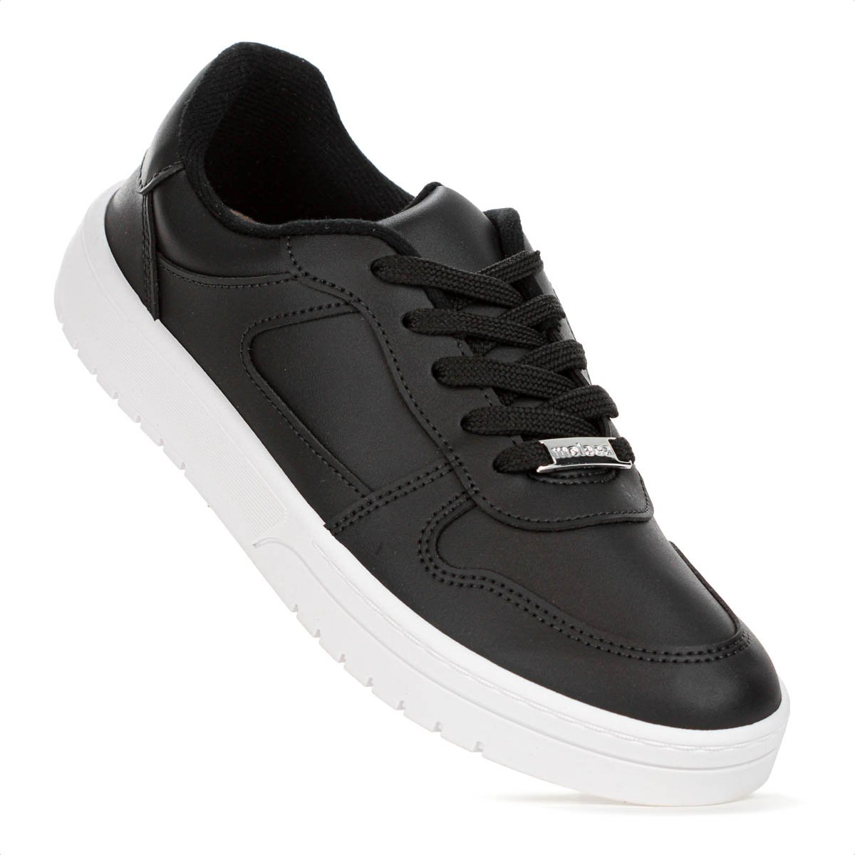 Tenis Moleca Napa Sardenha Recortes Preto - Feminino Preto 5