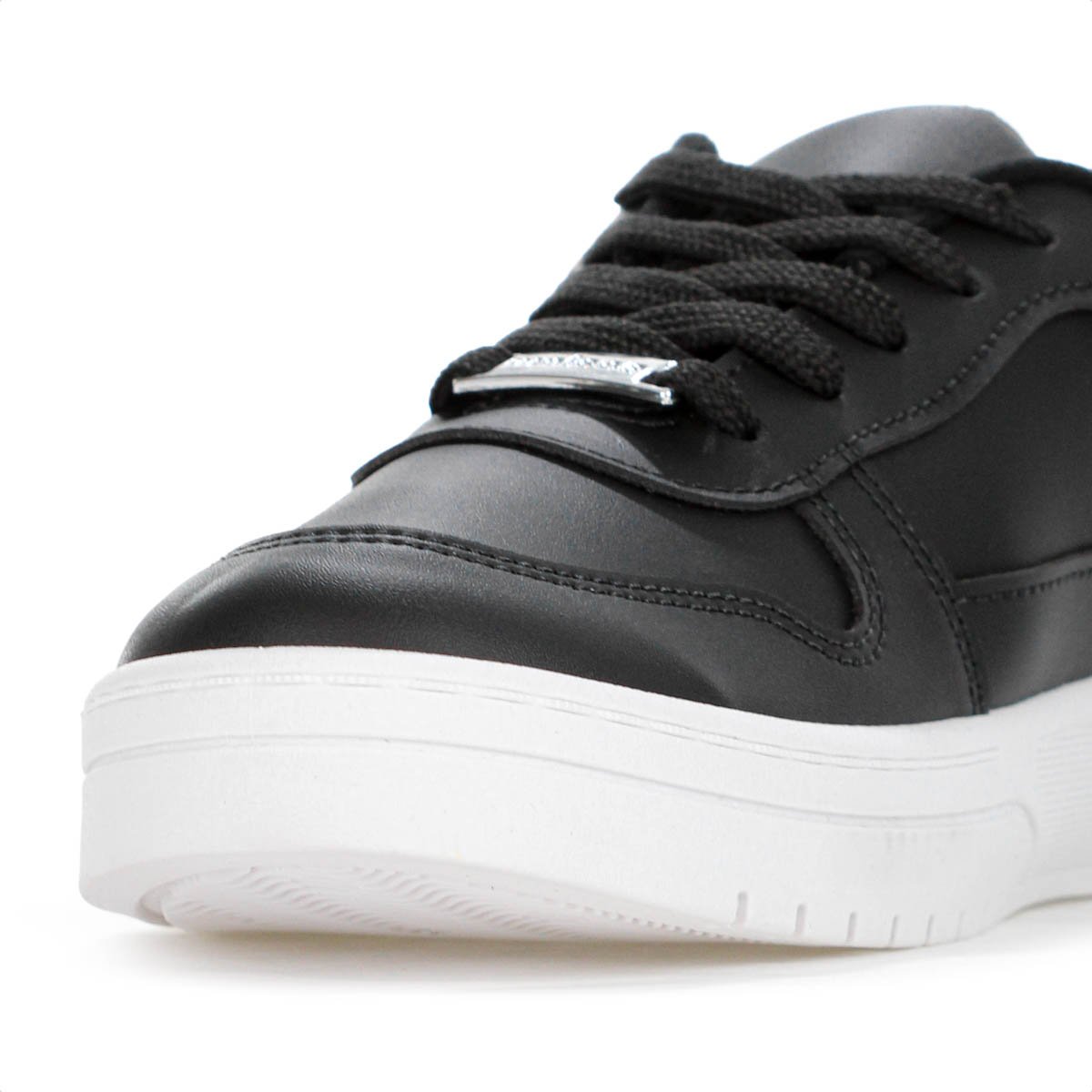Tenis Moleca Napa Sardenha Recortes Preto - Feminino Preto 6