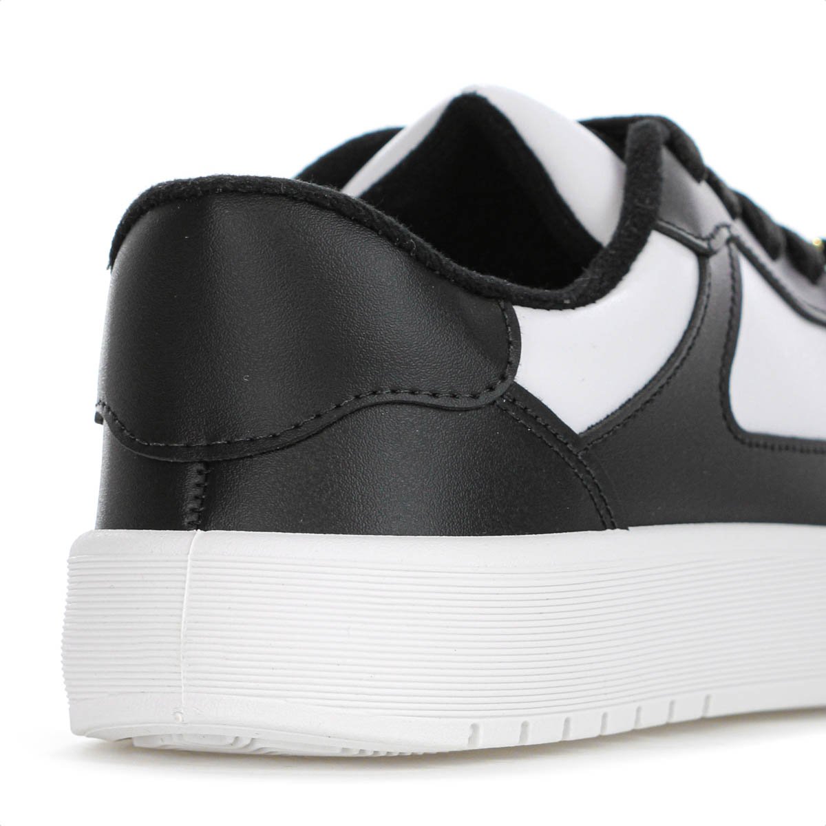 Tenis Moleca Napa Sardenha Recortes Branco e Preto - Feminino Branco/Preto 7