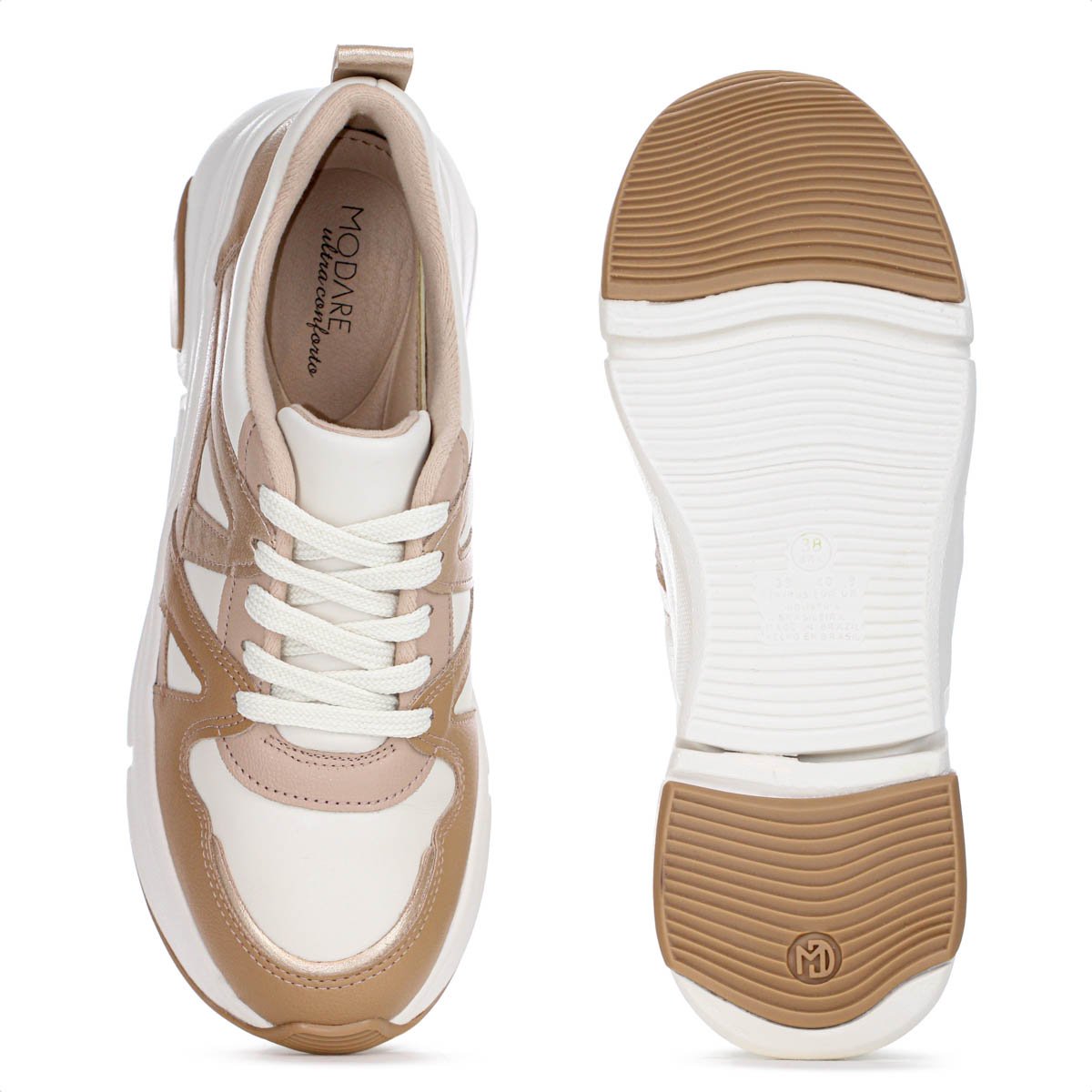 Tenis Modare Napa Suprema Off White Rose e Marrom - Feminino Off White 4