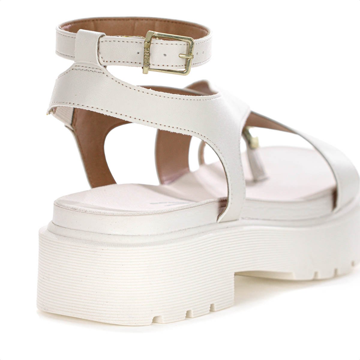Sandalia Vizzano Tamanco Tiras Cruzadas Off White - Feminino Branco 8