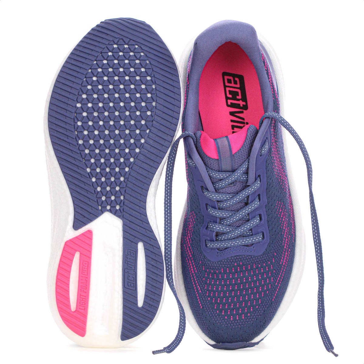 Tenis Actvitta Gaspea Loc Pequin Azul e Rosa - Feminino Roxo 8